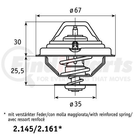 2.145.71.312 by HELLA - THERMOSTAT INSERT AU