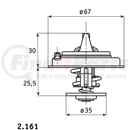 2.161.82.312 by HELLA - THERMOSTAT INSERT AU