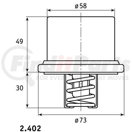 2.402.79 by HELLA - THERMOSTAT INSERT BM