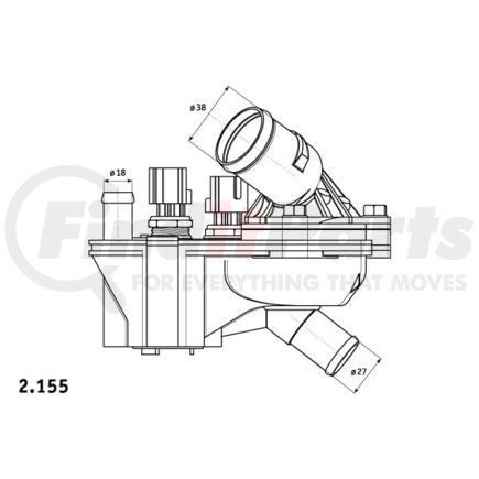 2.426.87.355 by HELLA - THERMOSTAT HOUSING M