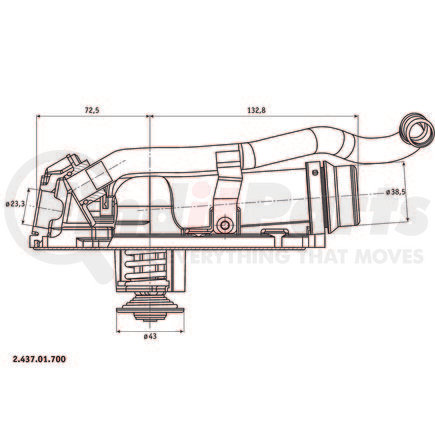 2.437.01.700 by HELLA - THERMOSTAT MAP VW PH
