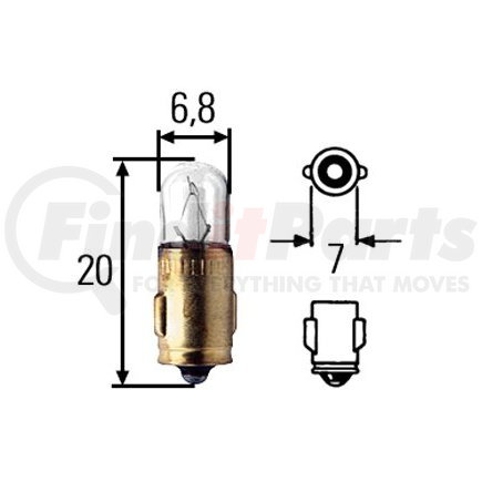 H83045001 by HELLA - BULB T2 12V 2W BA7S