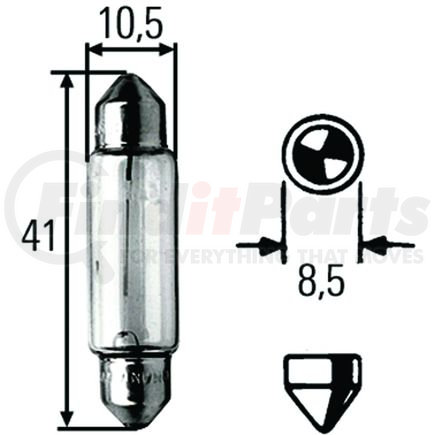 H83205001 by HELLA - BULB T3-1/4 12V 10W