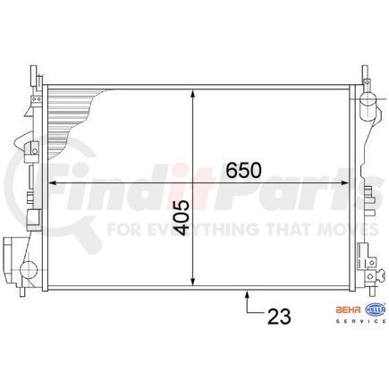 376771201 by HELLA - Radiator