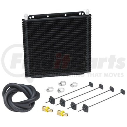 689 by HAYDEN - Transmission Oil Cooler - Rapid-Cool, 11.63" x 11", Aluminum, Black, JIC Flare