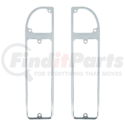 110597 by UNITED PACIFIC - Tail Light Bezel - Aluminum, Clear Anodized Billet, fpr 1967-1972 Chevrolet and GMC Fleetside Trucks