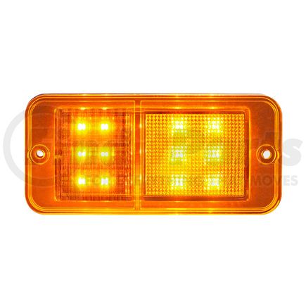 111026 by UNITED PACIFIC - Side Marker Light - Front, 12 LED, Amber LED/Lens, Standard Style