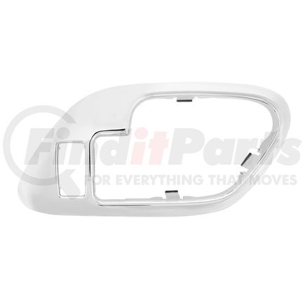 111048 by UNITED PACIFIC - Interior Door Handle Bezel - Driver Side, Chrome, Plastic, with Door Lock Hole