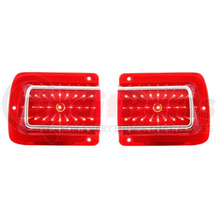 111118 by UNITED PACIFIC - Tail Light - Driver and Passenger Side, 41 LED, Red Lens, for 1965 Chevrolet Chevelle/Malibu