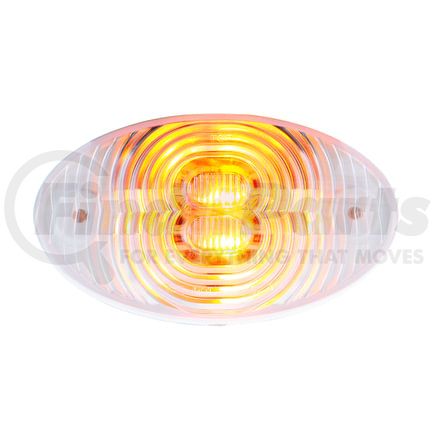 30135 by UNITED PACIFIC - Turn Signal Light - 4 LED, Amber, Clear Lens, For Freightliner M2