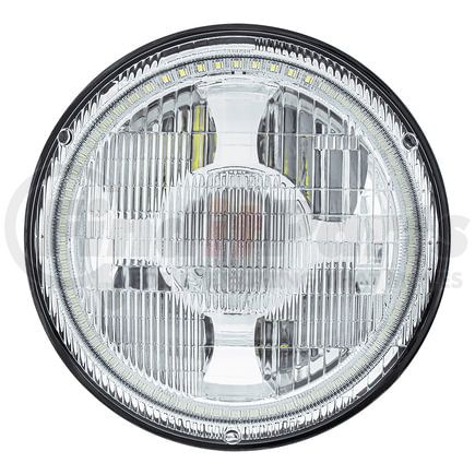 31499 by UNITED PACIFIC - Headlight - 7", White, LED, with Dual Color LED Halo and Classic Lens