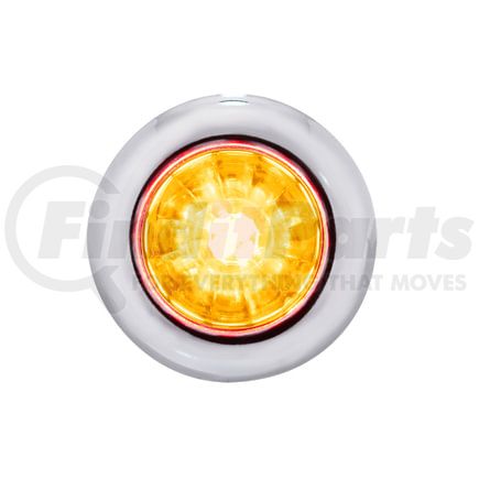 34849 by UNITED PACIFIC - Clearance Light - 4 LED, Amber LED, Clear Lens, Dual Function, Mini Watermelon Style