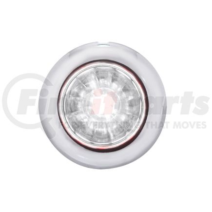 34852 by UNITED PACIFIC - Clearance Light - 4 LED, White LED, Clear Lens, Dual Function, Mini Watermelon Style