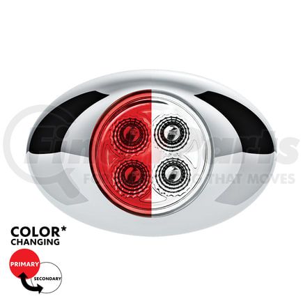 36034 by UNITED PACIFIC - Clearance Light - 4 LED, Red and White LED, Clear Lens, Double Fury