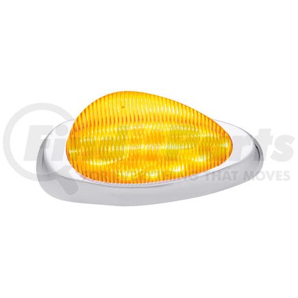 39166 by UNITED PACIFIC - Clearance Light - 15 LED, Sleeper, Amber LED/Lens, with Bezel, for Freightliner