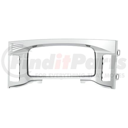 42427 by UNITED PACIFIC - Instrument Panel Bezel - Center, Chrome, Plastic, for 2018-2023 Freightliner Cascadia