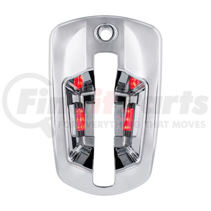 42541 by UNITED PACIFIC - Exterior Door Handle Cover - Passenger Side, Chrome, with 6 LED Red Light