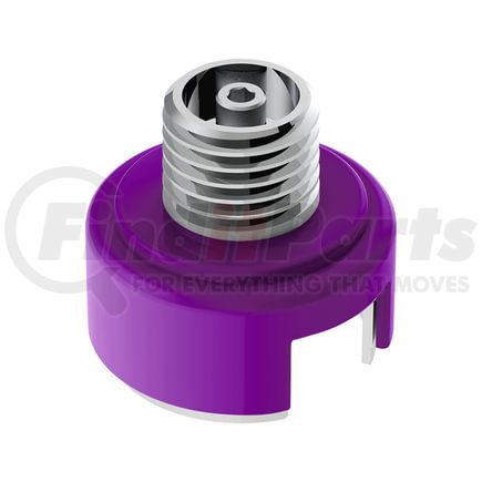 70928 by UNITED PACIFIC - Shift Knob Insert - Candy Purple, M30X3.5 Thread-On, for Eaton Fuller Style 13/15/18 Shifter