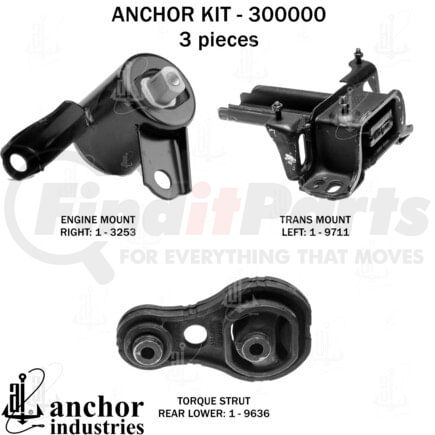 300000 by ANCHOR MOTOR MOUNTS - ENGINE MNT KIT