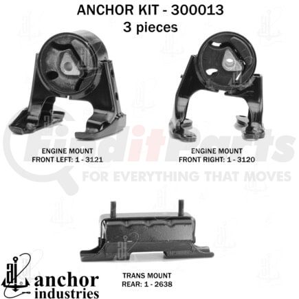 300013 by ANCHOR MOTOR MOUNTS - ENGINE MNT KIT