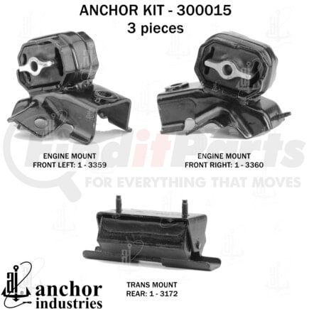 300015 by ANCHOR MOTOR MOUNTS - ENGINE MNT KIT