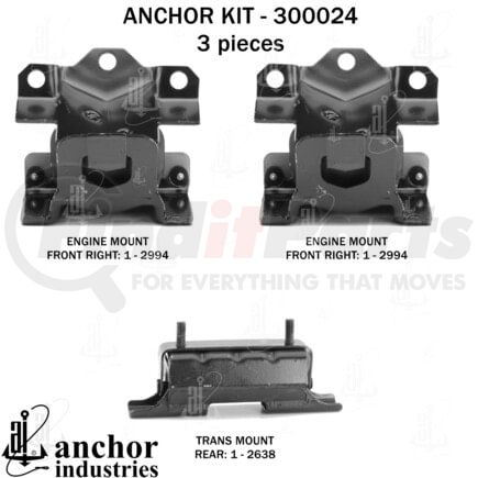 300024 by ANCHOR MOTOR MOUNTS - ENGINE MNT KIT