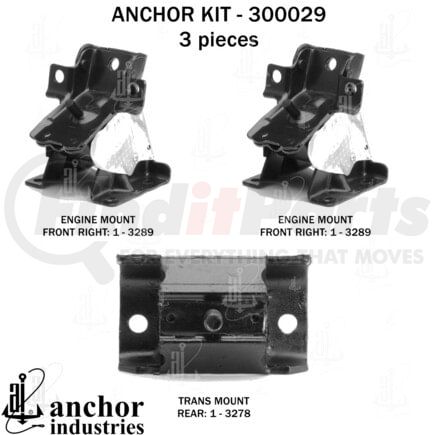 300029 by ANCHOR MOTOR MOUNTS - ENGINE MNT KIT