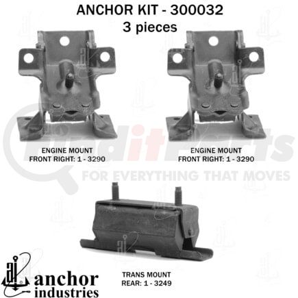 300032 by ANCHOR MOTOR MOUNTS - ENGINE MNT KIT