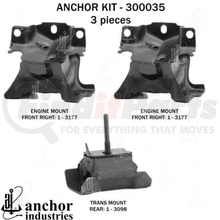 300035 by ANCHOR MOTOR MOUNTS - ENGINE MNT KIT