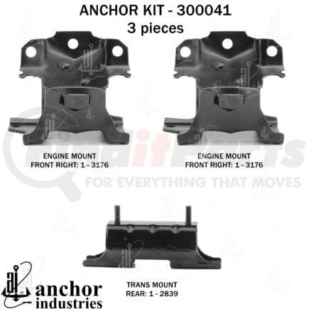 300041 by ANCHOR MOTOR MOUNTS - ENGINE MNT KIT