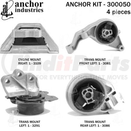 300050 by ANCHOR MOTOR MOUNTS - ENGINE MNT KIT