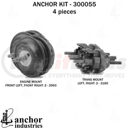 300055 by ANCHOR MOTOR MOUNTS - ENGINE MNT KIT