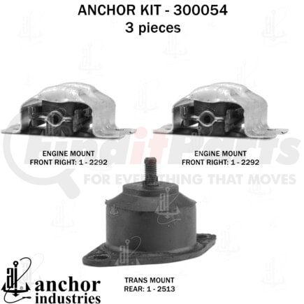 300054 by ANCHOR MOTOR MOUNTS - ENGINE MNT KIT