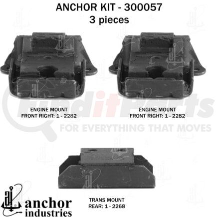 300057 by ANCHOR MOTOR MOUNTS - ENGINE MNT KIT