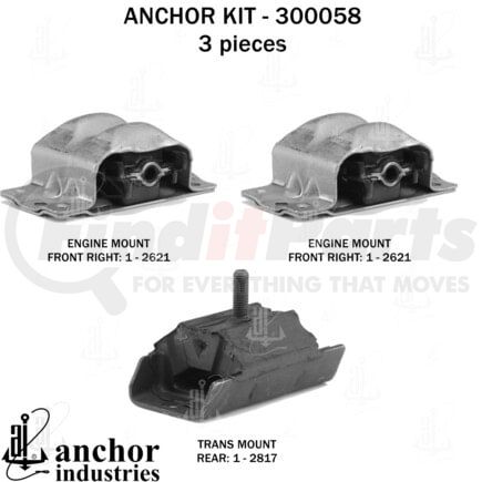 300058 by ANCHOR MOTOR MOUNTS - ENGINE MNT KIT