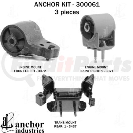 300061 by ANCHOR MOTOR MOUNTS - ENGINE MNT KIT