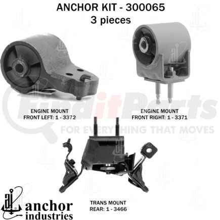 300065 by ANCHOR MOTOR MOUNTS - ENGINE MNT KIT