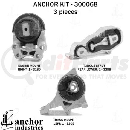 300068 by ANCHOR MOTOR MOUNTS - ENGINE MNT KIT
