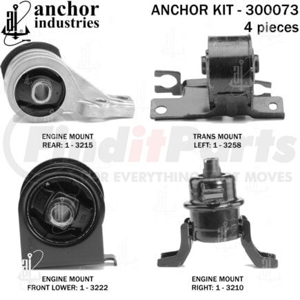 300073 by ANCHOR MOTOR MOUNTS - ENGINE MNT KIT