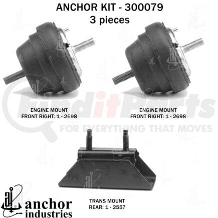 300079 by ANCHOR MOTOR MOUNTS - ENGINE MNT KIT
