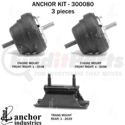 300080 by ANCHOR MOTOR MOUNTS - ENGINE MNT KIT