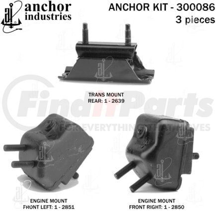 300086 by ANCHOR MOTOR MOUNTS - ENGINE MNT KIT