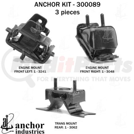 300089 by ANCHOR MOTOR MOUNTS - ENGINE MNT KIT
