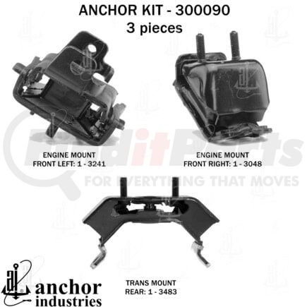 300090 by ANCHOR MOTOR MOUNTS - ENGINE MNT KIT