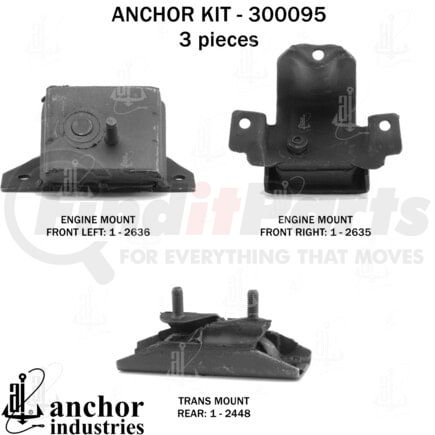 300095 by ANCHOR MOTOR MOUNTS - ENGINE MNT KIT