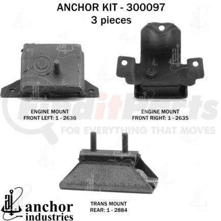 300097 by ANCHOR MOTOR MOUNTS - ENGINE MNT KIT