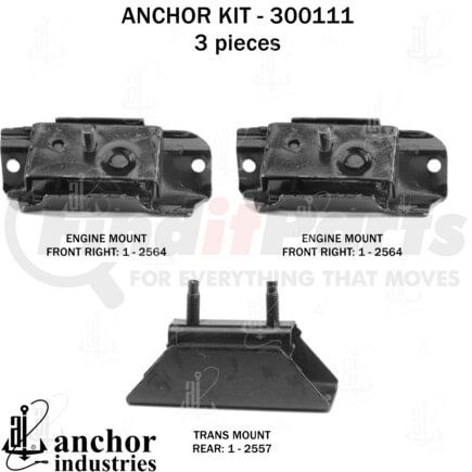 300111 by ANCHOR MOTOR MOUNTS - ENGINE MNT KIT