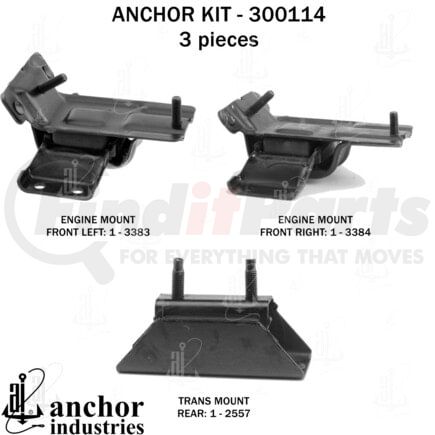 300114 by ANCHOR MOTOR MOUNTS - ENGINE MNT KIT