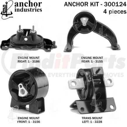 300124 by ANCHOR MOTOR MOUNTS - ENGINE MNT KIT