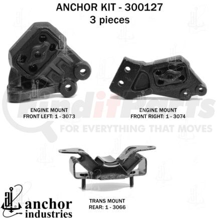 300127 by ANCHOR MOTOR MOUNTS - ENGINE MNT KIT